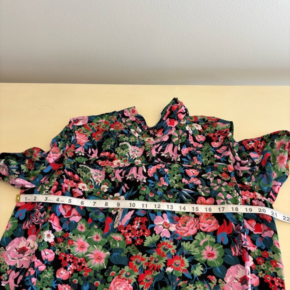 WHIT Alice Floral Multicolor Long Sleeve Dress Medium NEW - Picture 10 of 15